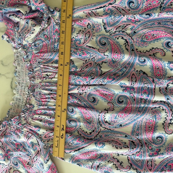 Southern Tide Paisley Off-Shoulder Women's Top size xs - Picture 5 of 7
